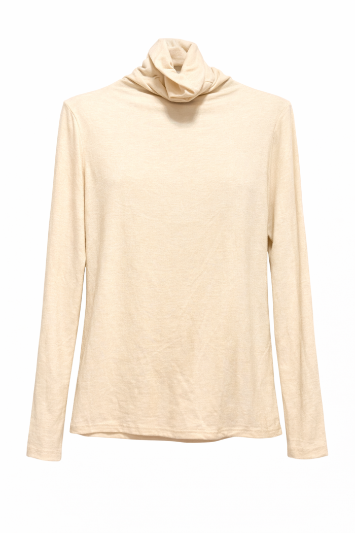 Pull col roulé Marisa Beige