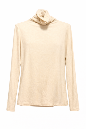 Pull col roulé Marisa Beige