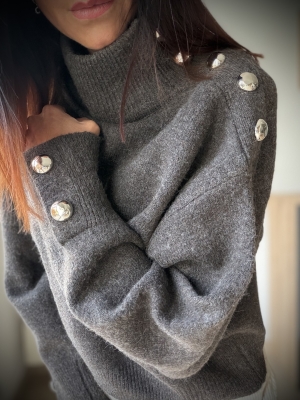 Pull élégance boutonné