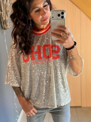 Blouse Shiny Rouge