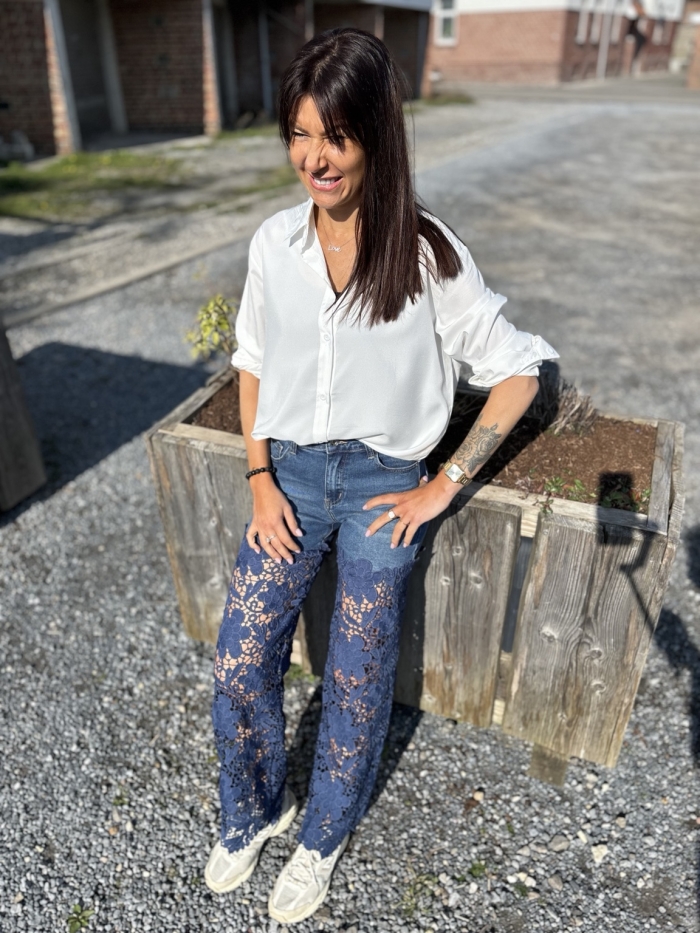 Pantalon dentelle Floralie