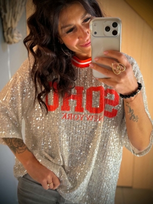 Blouse Shiny Rouge