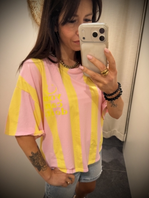 t shirt smile jaune