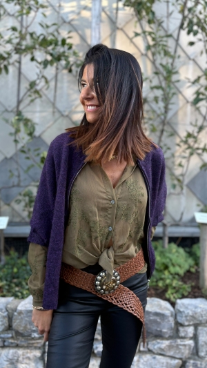 Gilet douceur Prune