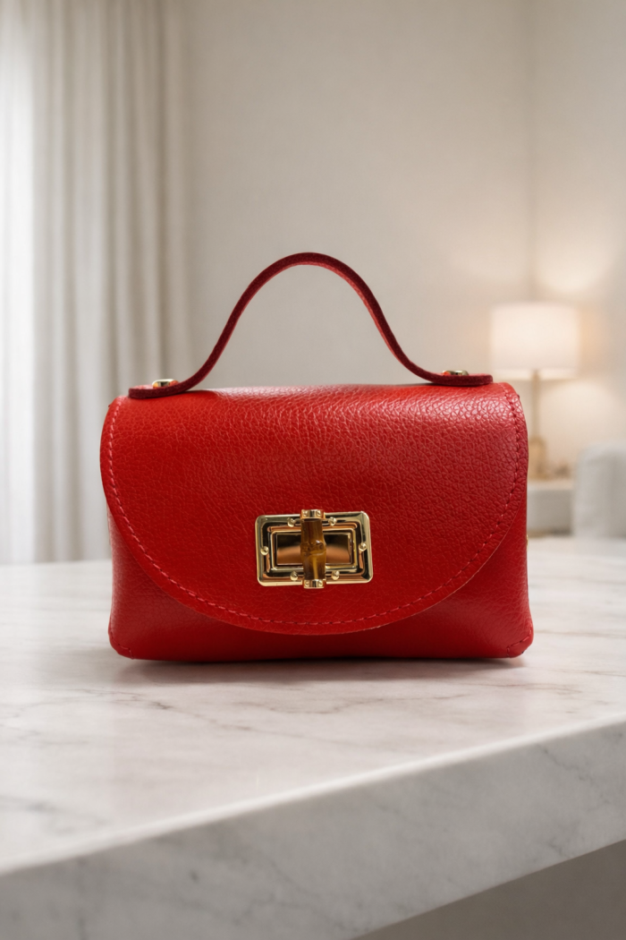Sac Essentia Cuir Rouge