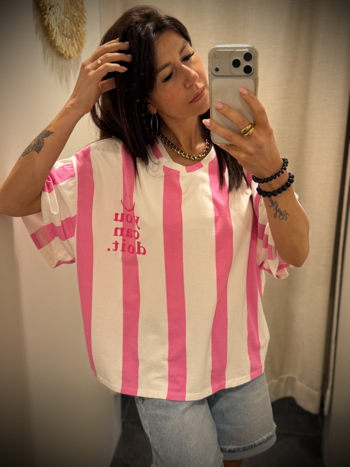 t shirt smile blanc