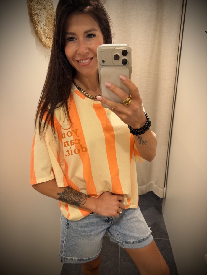 t shirt smile orange