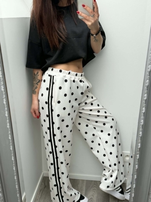 Pantalon pois Noir