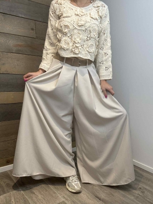 Pantalon Jupe Lilita culotte Beige