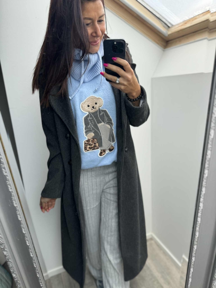 Pull Teddy Bleu Ciel