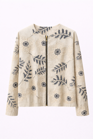 Veste Fleur Bleu Marine