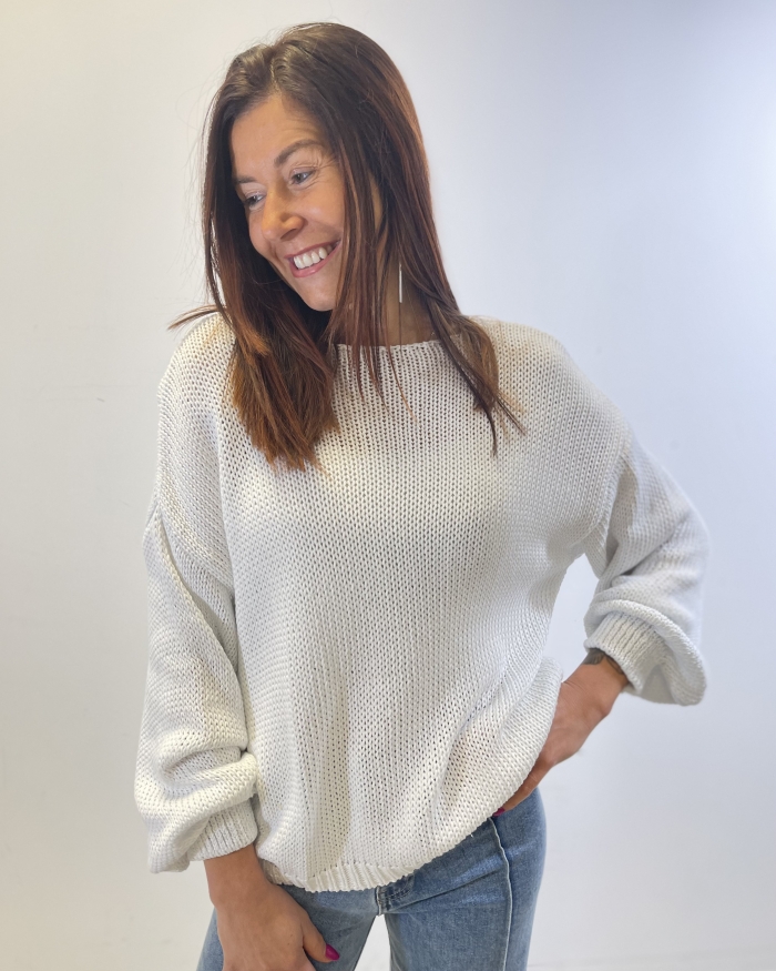 Pull Opaline Blanc