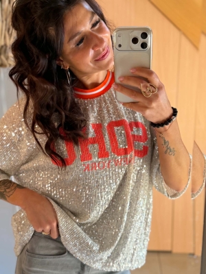 Blouse Shiny Rouge