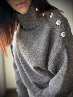 Pull élégance boutonné