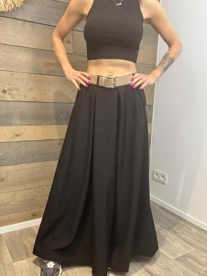 Pantalon Jupe Lilita Culotte Noir