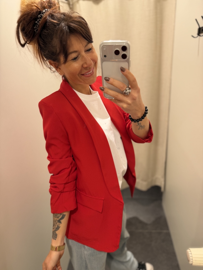 Blazer Simoni Rouge