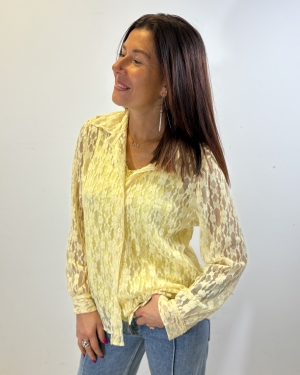 Chemisier dentelle Faustina Jaune