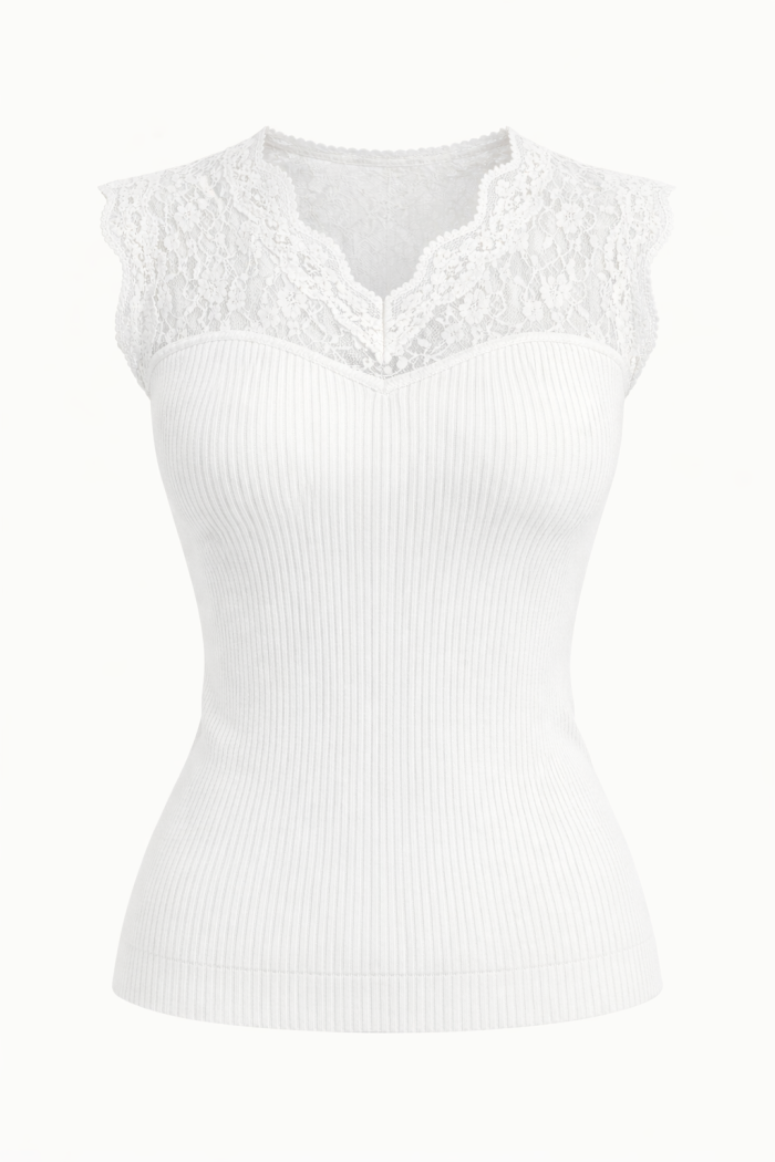 Top Dorine blanc