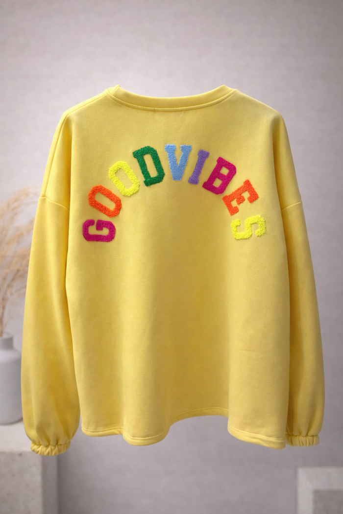 Pull GOODVIBES JAUNE